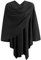 PULI Damen Poncho Schal Cashmere Feeling Strick Cape Cardigan Für Frauen Geschenk Für Mutter Holzkohle