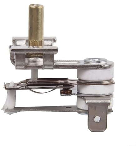Interruptor controlador de temperatura, termostato de horno eléctrico, repuesto de piezas de reparación de horno, con ángulo de rotación de 180 grados, fácil de usar (10 A)