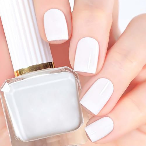 Nail Polish - Classic White Nail Polish - Quick Dry, Long Lasting, Chip Resistant Varnish - Air Dry, No UV Needed - Perfect All-Year Color - DIY Nail Art