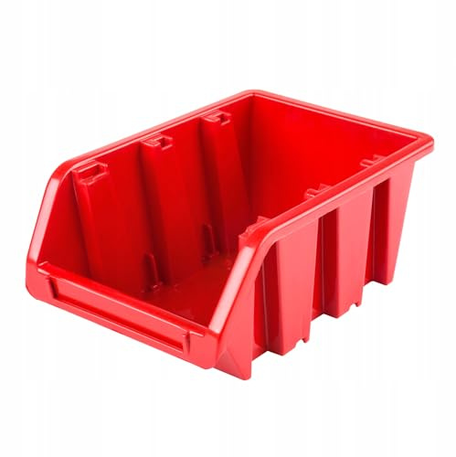 B2C Storage Bins Plastic Order Picking Parts Boxes Lid Scooped Front Stackable Wall Mounted Workshop Garage Tool Organizer XS - 3XL With/Without Lid (Without Lid, M - 195x120x90mm)
