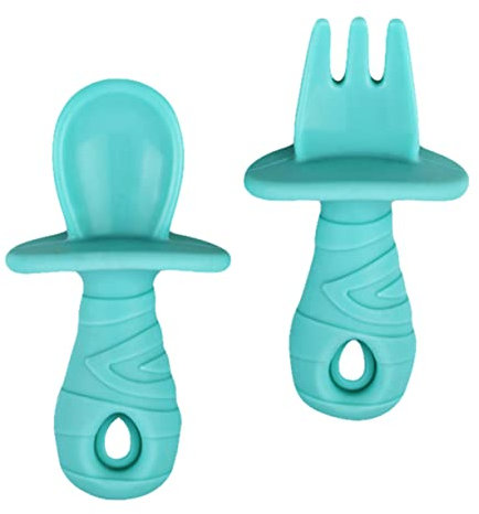 Supvox Silikonlöffel Für Kleinkinder Ergonomisches Design Angenehm Hand Hilft Selbstständig Essen Zu Lernen Als Gabel Und Löffel Für Kleinkinder Geeignet