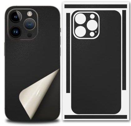 For iPhone 17 Pro Max Skin Wrap, Ultra-Thin 3M Texture Matte Carbon Fiber Full Body Protective Sticker for Minimalist Style Lovers (Black,iphone 13)