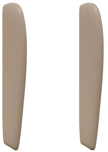 vidaXL Kopfteil Ohr Braun 80 x 23 x 6 cm PVC, Moderner Wellenkopfteil, bequemer Schaum, langlebiges Möbel, kompakte Schlafzimmerdeko für zeitgemäßes Flair