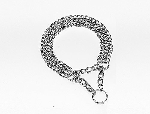 Nobby Kettenwürger für Hunde, dreireihig, Chrom, Länge 40 cm