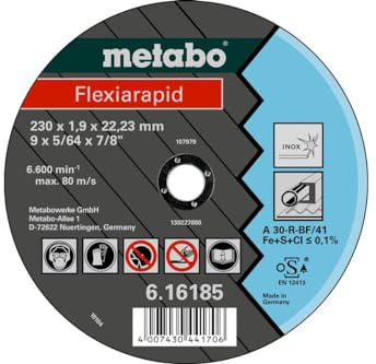 Metabo Flexiarapid 150x1,6x22,23 Inox, Trennscheibe, gerade Ausführung 25 Stk