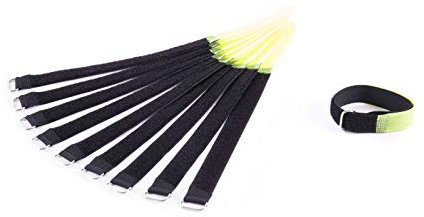 Adam Hall Kabelbinder Klettband mit Oese 30x2 cm gelb 1 Stück