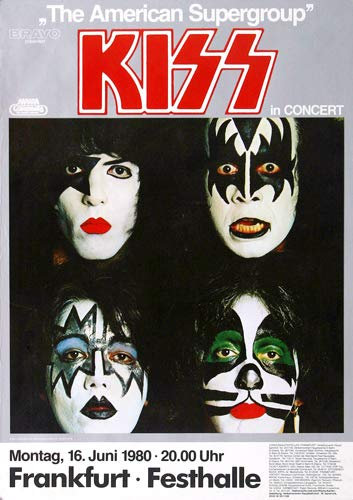 KISS - Creatures of Night, Frankfurt 1980 » Konzertplakat/Premium Poster | Live Konzert Veranstaltung | DIN A1 «