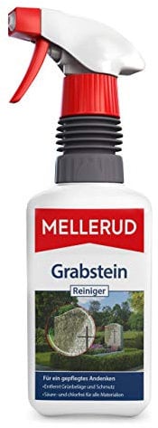 MELLERUD Grabstein Reiniger | 1 x 0,5 l | Effizientes Spray zum Entfernen von Schmutz und Grünbelag