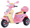 HOMCOM Elektro Kindermotorrad Elektromotorrad Kinderelektroauto Kinderfahrzeug Dreirad, 6V, Metall+PP, 108x51x75cm (Rosa+Gelb)