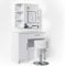 Vicco Schminktisch Fynnia, Kosmetiktisch mit Spiegel, Weiß, 80.2 cm mit Hocker