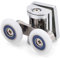 1 x ES1 ShowerPart Top Shower Door Roller/Wheel/Runner, Shower Door Wheel Diameter 23mm, Wheel Thickness 5.7mm, Chromed Plastic Cover, Shower Door Replacement Parts