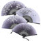 GWHOLE 4 Piece Hand Fan Folding, Silk and Bamboo Hand Fan for Wedding, Party Decorations & Performances