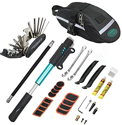 CHUMXINY Kit Reparation Velo, Kit Crevaison Velo, Kit Velo Convient pour Une Utilisation dans des Situations d'urgence Lors de Voyages Longue Distance.