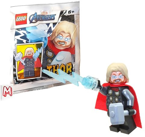 LEGO Super Heroes Avengers Minifigure - Thor with Mjolnir Hammer and Lighting Bolt ⚡️ (2020 Version)