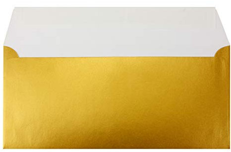 1000 DIN Lang Brief-Umschläge Gold - 11 x 22 cm - 90 g/m² Haftklebung Standard Brief-Kuverts für Taufe & Einladungen von Ihrem Glüxx-Agent