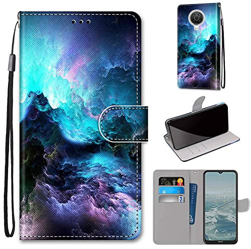 nancencen Kompatibel mit Nokia 6.3 / Nokia G10 / G20 Handyhülle, PU Leder Flip Cover Wallet Hülle (Anti-Fall) für Nokia 6.3 / Nokia G10 / G20 - Wellen