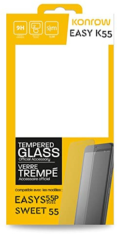 Konrow Verre Trempé Easy K55 (Compatible Easy S55P 2021 et Sweet55-9H, 0.33mm)