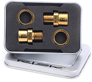 Fahrrad Pedal Verlängerung, Metall Fahrrad Pedal Extender Fahrradpedaladapter Kurbelverlängerung Extender Extended Pedal Spacer Radfahrer Zubehör für MTB Mountain Street Bikes 16mm / 20mm,Gold 16mm