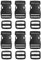 TRIWONDER Steckschnallen 20 mm 25 mm 38 mm 50 mm, Kunststoff Klickverschluss Steckschließer Steckschnalle Ersatzschnalle für Rucksack, Gurtbänder (25mm, Schwarz - 6 Stück)