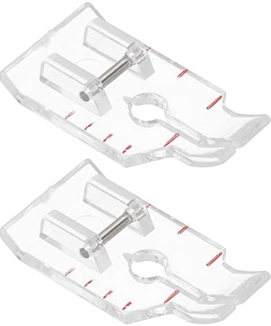 sourcing map 1/4 Quilting Pied Couture Machine Pied PP Plastique Pied-de-biche Presseur Pied 32x17mm, 2Pcs