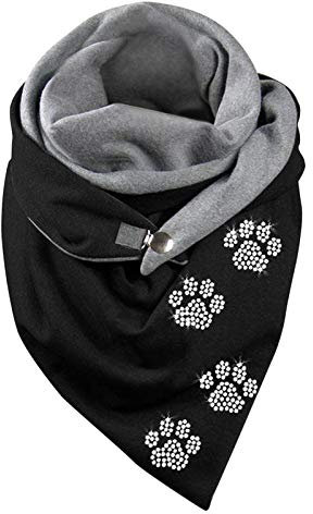 Schal Damen Dreiecksschal Elegant Farbe Katze Tier Drucken Button Dreieckstuch Warmee Herbstschal Winterschal Karo Tartan Halstücher Cape Herbstschal Mit Knöpfen Weich Scarf Dreieckstuch Lätzchen