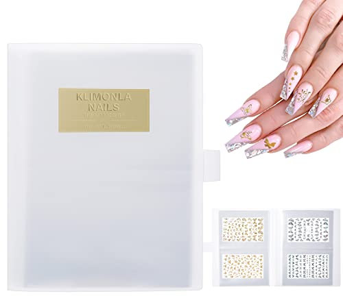 Lusofie Nail Sticker Book 80 Kartensteckplatz Collection Album Leeres Nail Sticker Display Book Plastic Sticker Aufbewahrungsbox für DIY Nail Design Photo Card Stickeralbum