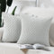 Madizz 2er Set Boho Gestreifte Kissenbezüge Weicher Kord Dekorativer Kissenbezug für Schlafzimmer Sofa Kissenhülle Grauweiß 35 x 35 cm