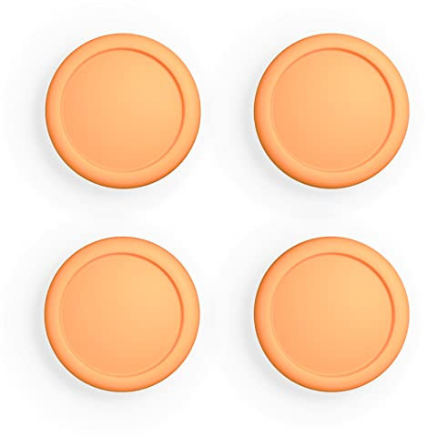 PlayVital Capuchon pour Switch Accessoires Protection Joystick,Joycon Cover de Stick pour Nintendo Switch OLED/Lite Thumb Grip Caps Prises de Pouce-Jaune Abricot