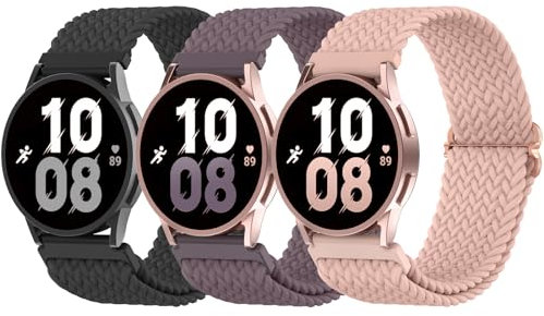 Delidigi Bracelet Compatible avec Samsung Galaxy Watch 40mm-47mm (Séries 7/6/5/4/FE/Classic/Pro) Sport en Nylon Ajustable