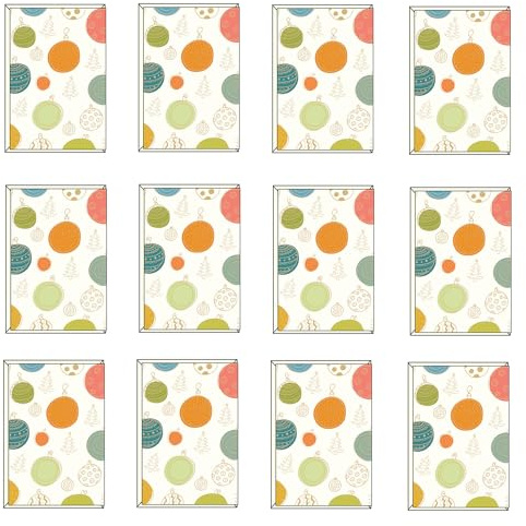 Magicamente Carta Set mit 12 Weihnachtskarten, Format 12 x 18 cm, aus hochwertigem Karton, hergestellt in Italien