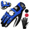 WESTWOOD FOX Motorradhandschuhe für Männer und Frauen,Atmungsaktiv, Touchscreen, Palm Pads Motorradhandschuhe für BMX,Radfahren, ATV,MTB Racing,Road Racing,Klettern,Wandern (BLAU, L)