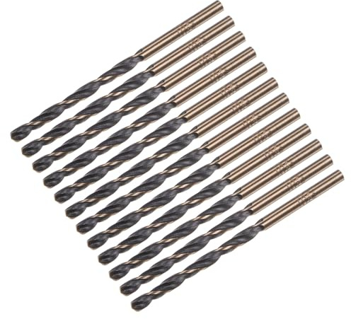 QUARKZMAN 12 Stück HSS Set 3.2 mm, Schwarze Nitrid- Gold-Titanbeschichtung