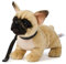 Uni-Toys - Französische Bulldogge (beige) - Mit Leine - 26 cm (Länge) - Plüsch-Hund - Plüschtier, Kuscheltier