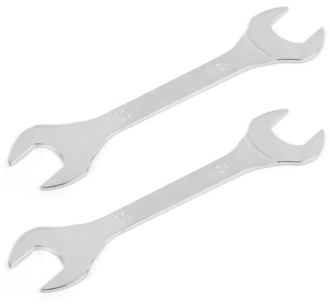 Aoktorkit 2 chiavi a doppia estremità aperta, 22 mm x 24 mm, in acciaio al cromo vanadio, super sottile, chiave piatta per spazi ristretti, fai da te, tubazioni, riparazione biciclette e manutenzione