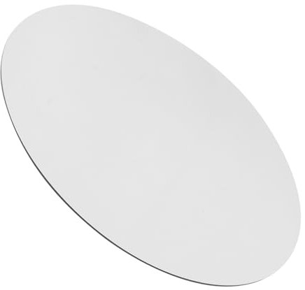ABOOFAN Elegante Espejo De 20 Cm De Diámetro Adhesivo De Pared para Sala De Estar Bandeja Decorativa con Espejo Organizador De Joyas Soporte para Perfumes Decoración De Tocador