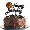 Happy Birthday Cake Topper aus Acryl, Tortendeko Geburtstag, Happy Birthday Kuchen Deko, cake topper geburtstag, Kuchendeko Geburtstag Basketball, Größe 12x 15cm, Schwarz