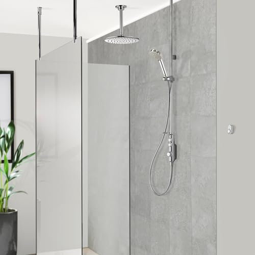 Aqualisa ISD.A2.EV.DVFC.23 iSystem Smart Shower Divert Exposed with Adjustable and Ceiling Fixed Heads - for Gravity Pumped Systems