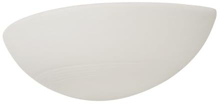 LITECRAFT Wall Light Ceramic Ribbed Uplighter E14 Fitting - Ivory