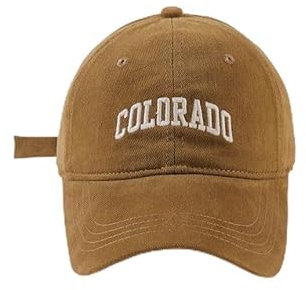 COTIDI Colorado Herren-Mütze, 100% Baumwolle, Baseballkappe, verstellbar, Camel, One Size