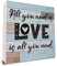 All You Need is Love is All You Need Wooden Box Sign Desk Decor, Valentine's Day Wood Box Sign for Home Living Room Bedroom Shelf Table Decoration 5 X 5 Inch
