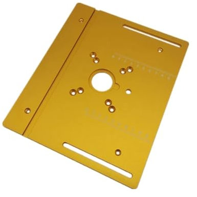 JDQTPOET Aluminium Router Table Insert Plate, Miter Gauge Guide And Profile Fence Sliding Brackets For Woodworking Benches Table Saw (Size : Yellow-B)