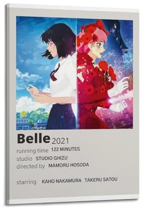 nshdahns Belle-Poster, Wandkunst, Vintage-Kunst, Raumdekoration, ästhetische Schlafzimmer-Poster für Schlafzimmer, 40 x 60 cm, Rahmenstil