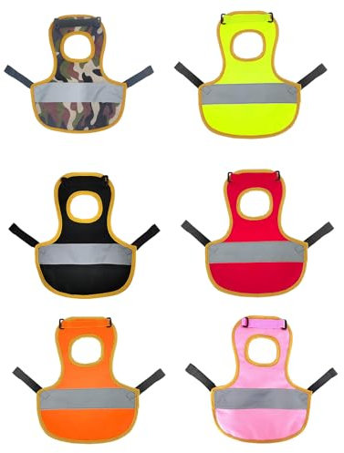 Huhn Weste 6 Stück Warnweste Für Hühner Reflektierende Weste hohe Sichtbarkeit Henne Sättel Henne Schürze Federschutz Pet Reflective Vest Für Huhn Und Ente Rückenschutz Jacke