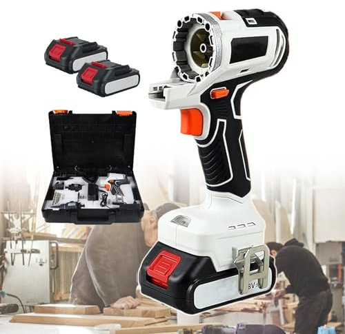 pealiritansemen 10 In 1 Cordless Power Tool Combo Kit With Charger & 2 Batteries, Woodworking Electric Tool Kit, Portable Brushless Power Tool Combo, For Furniture Repair