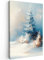 MuchoWow© Impressions sur Toile 80x120 cm Deco Tableau Murale Cadeau Noel Decoration Salon Peinture Tableaux Chambre Toiles Maison Forêt - Hiver - Nature - Abstrait - Neige