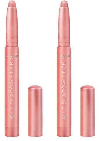 L'Oréal Paris Lidschattenstift, intensive Farbe, langer Halt, Le Shadow 245 Allur Rose Cremige Textur, sehr pigmentiert und einfach aufzutragen – 2 Lidschatten