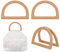 PH PandaHall 4 Stück Taschengriffe D-Form, Resin Tasche Griffe Dekorative Handtasche Handle Ersatz für häkeln Tasche Handtaschen Strohhalme Strand Leinwand Geldbörse Peru 12 x 8,5 cm