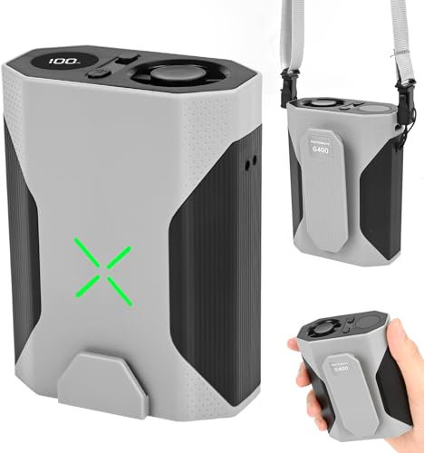 ZWOOS Ventilador Portátil Ventilador Clip, de Cintura Ventiladors de Collar Portátil, USB Recargable, 4500mAh, Mini de Mesa para Hogar Deporte Acampar al Aire Libre