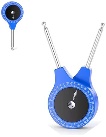 JOYSOG Rad-Winkelmesser, Teleskop-Winkelsucher, Winkelmesser, Lineal, Messwerkzeug mit 0–360 Grad, Teleskop-Länge: 14,3–36 cm