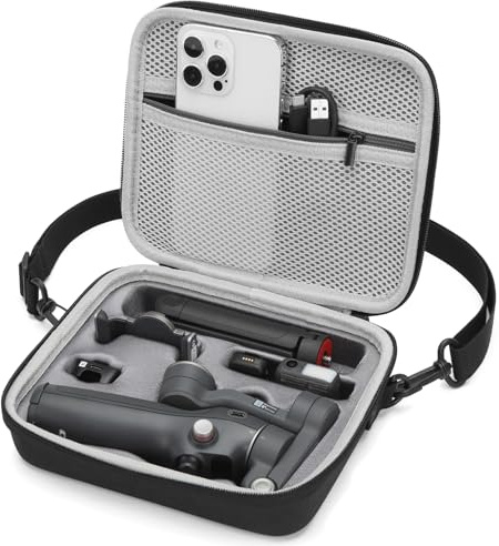 FRETHIND Osmo Mobile 7P Tasche Harte Case Tragetasche für DJI Osmo Mobile 7/7P Gimbal Stabilisator Vlog Combo Zubehör Reisetasche (Schwarz)